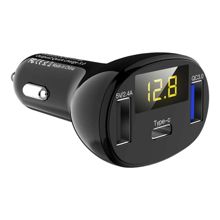 C02 Car Power Adapter in-car Phone Charger Type-C Fast Charger QC3.0 Dual USB Ports DC5V 2.4A 12V...