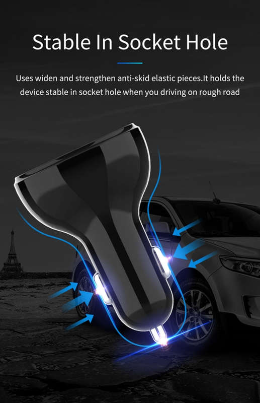 C02 Car Power Adapter in-car Phone Charger Type-C Fast Charger QC3.0 Dual USB Ports DC5V 2.4A 12V...