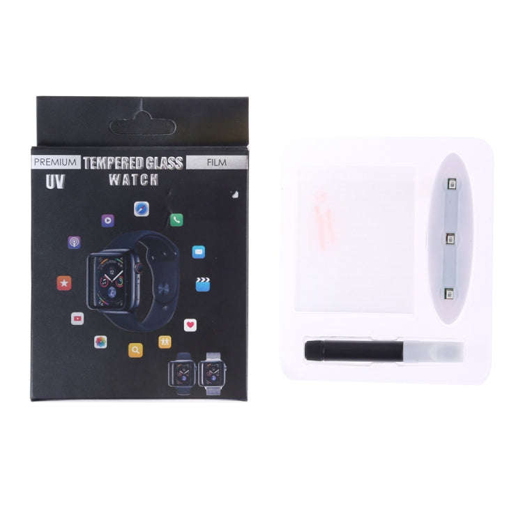 UV Liquid Curved Full Glue Full Screen Tempered Glass for Apple Watch Series 42mm