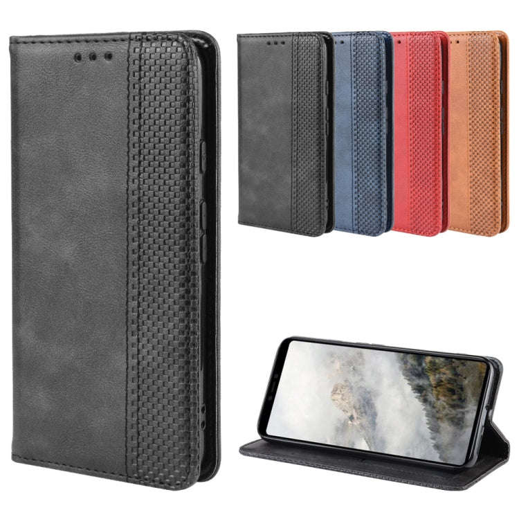Magnetic Buckle Retro Crazy Horse Texture Horizontal Flip Leather Case for Google Pixel 4 , with ...