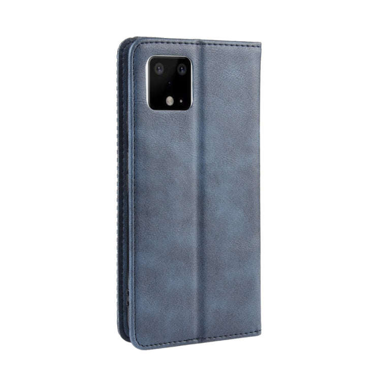 Magnetic Buckle Retro Crazy Horse Texture Horizontal Flip Leather Case for Google Pixel 4 , with ...