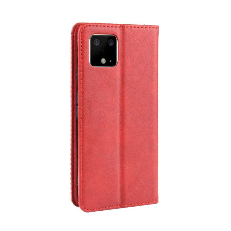 Magnetic Buckle Retro Crazy Horse Texture Horizontal Flip Leather Case for Google Pixel 4 , with ...