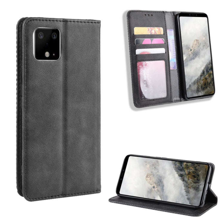 Magnetic Buckle Retro Crazy Horse Texture Horizontal Flip Leather Case for Google Pixel 4xl, with...