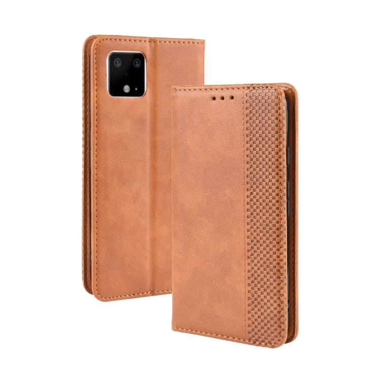 Magnetic Buckle Retro Crazy Horse Texture Horizontal Flip Leather Case for Google Pixel 4xl, with...