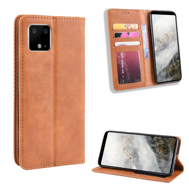 Magnetic Buckle Retro Crazy Horse Texture Horizontal Flip Leather Case for Google Pixel 4xl, with...