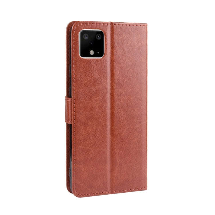 Retro Crazy Horse Texture Horizontal Flip Leather Case for Google Pixel 4 , with Holder & Card Sl...