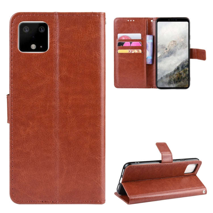 Retro Crazy Horse Texture Horizontal Flip Leather Case for Google Pixel 4XL, with Holder & Card S...