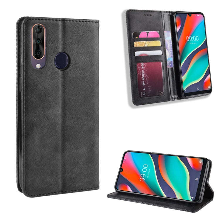Magnetic Buckle Retro Crazy Horse Texture Horizontal Flip Leather Case for Wiko View 3 Pro, with ...
