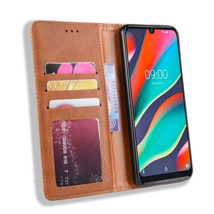 Magnetic Buckle Retro Crazy Horse Texture Horizontal Flip Leather Case for Wiko View 3 Pro, with ...
