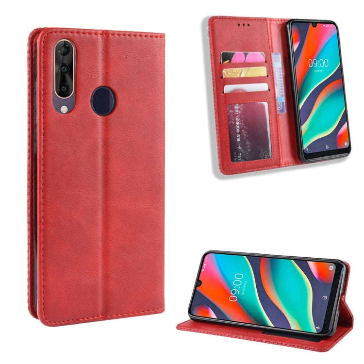 Magnetic Buckle Retro Crazy Horse Texture Horizontal Flip Leather Case for Wiko View 3 Pro, with ...