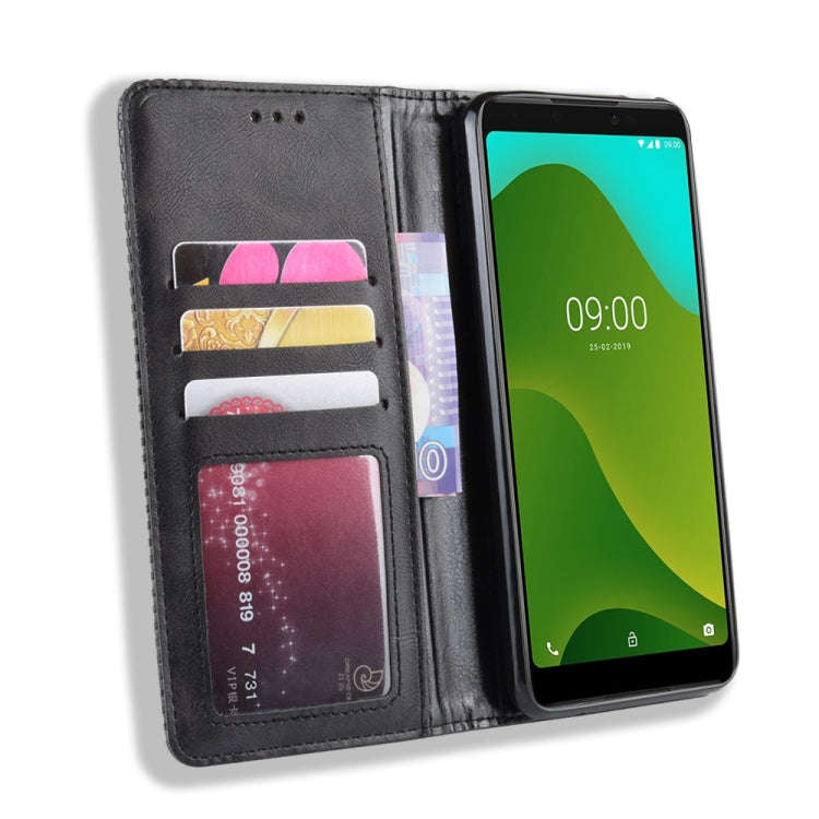 Magnetic Buckle Retro Crazy Horse Texture Horizontal Flip Leather Case for Wiko Jerry 4, with Hol...