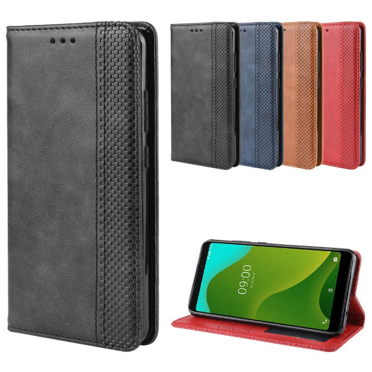 Magnetic Buckle Retro Crazy Horse Texture Horizontal Flip Leather Case for Wiko Jerry 4, with Hol...