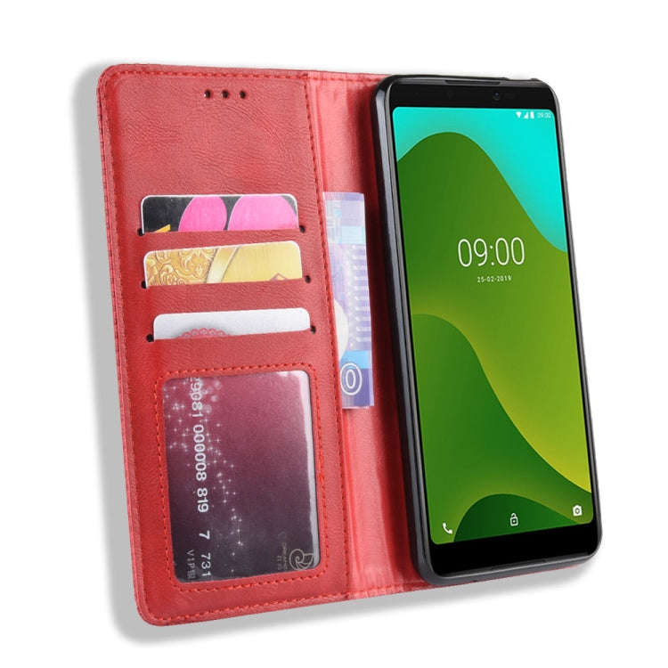 Magnetic Buckle Retro Crazy Horse Texture Horizontal Flip Leather Case for Wiko Jerry 4, with Hol...
