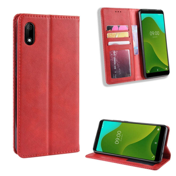 Magnetic Buckle Retro Crazy Horse Texture Horizontal Flip Leather Case for Wiko Jerry 4, with Hol...