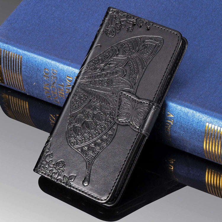 Butterfly Love Flowers Embossing Horizontal Flip Leather Case For Motorola P40 with Holder & Card...