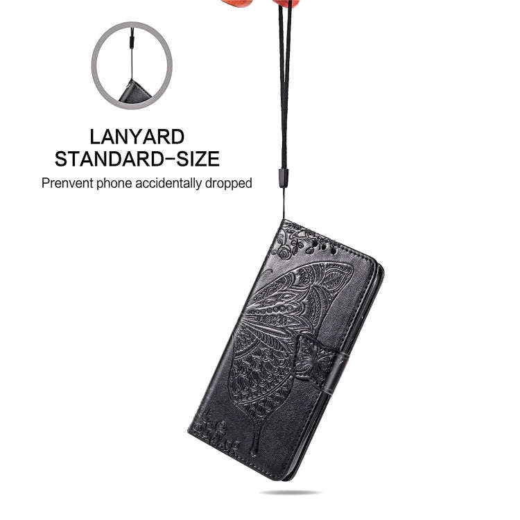 Butterfly Love Flowers Embossing Horizontal Flip Leather Case For Motorola P40 with Holder & Card...