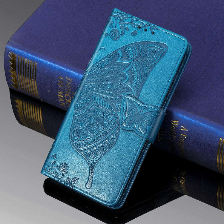 Butterfly Love Flowers Embossing Horizontal Flip Leather Case For Motorola P40 with Holder & Card...
