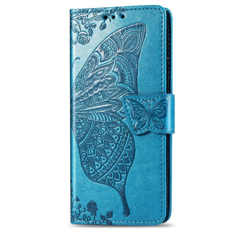 Butterfly Love Flowers Embossing Horizontal Flip Leather Case For Motorola P40 with Holder & Card...