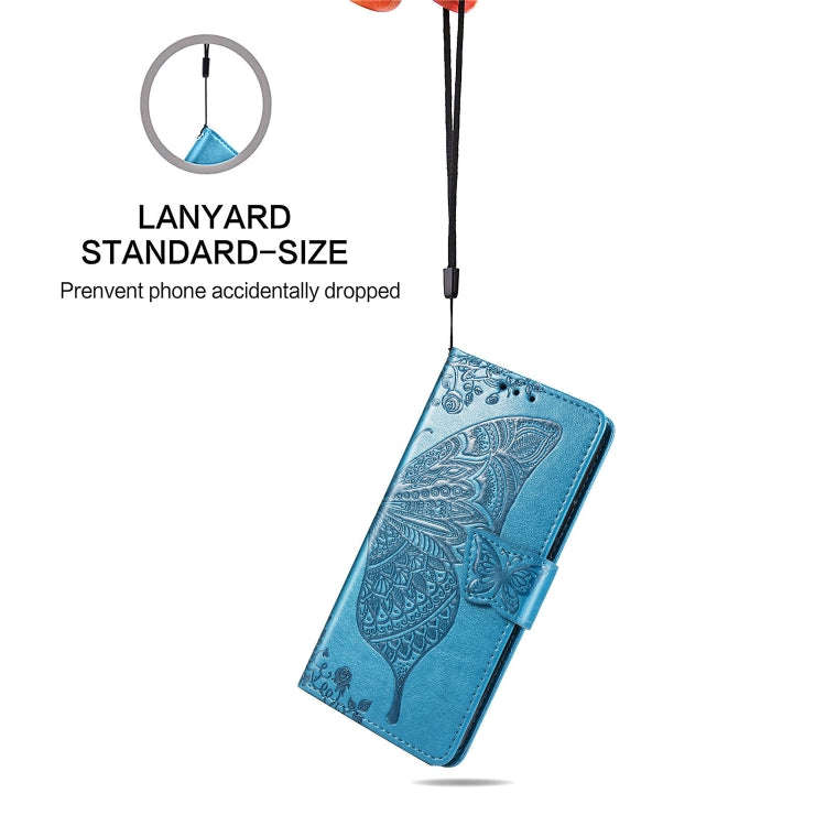 Butterfly Love Flowers Embossing Horizontal Flip Leather Case For Motorola P40 with Holder & Card...