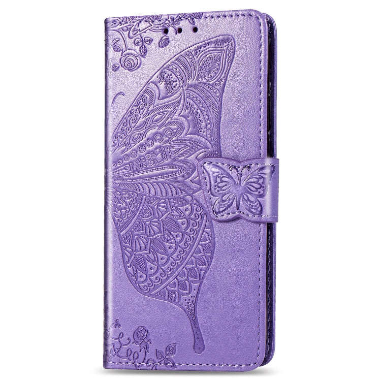 Butterfly Love Flowers Embossing Horizontal Flip Leather Case For Motorola P40 with Holder & Card...