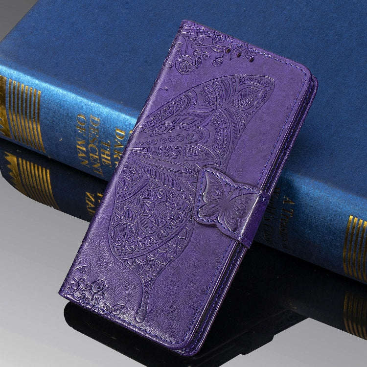 Butterfly Love Flowers Embossing Horizontal Flip Leather Case For Motorola P40 with Holder & Card...