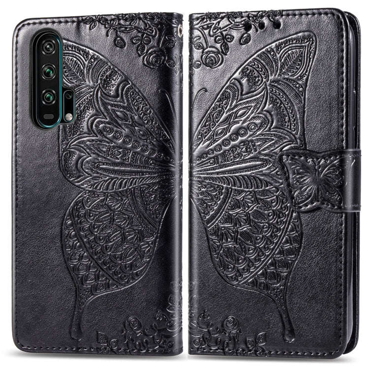 Butterfly Love Flowers Embossing Horizontal Flip Leather Case For Huawei Honor 20 Pro with Holder...