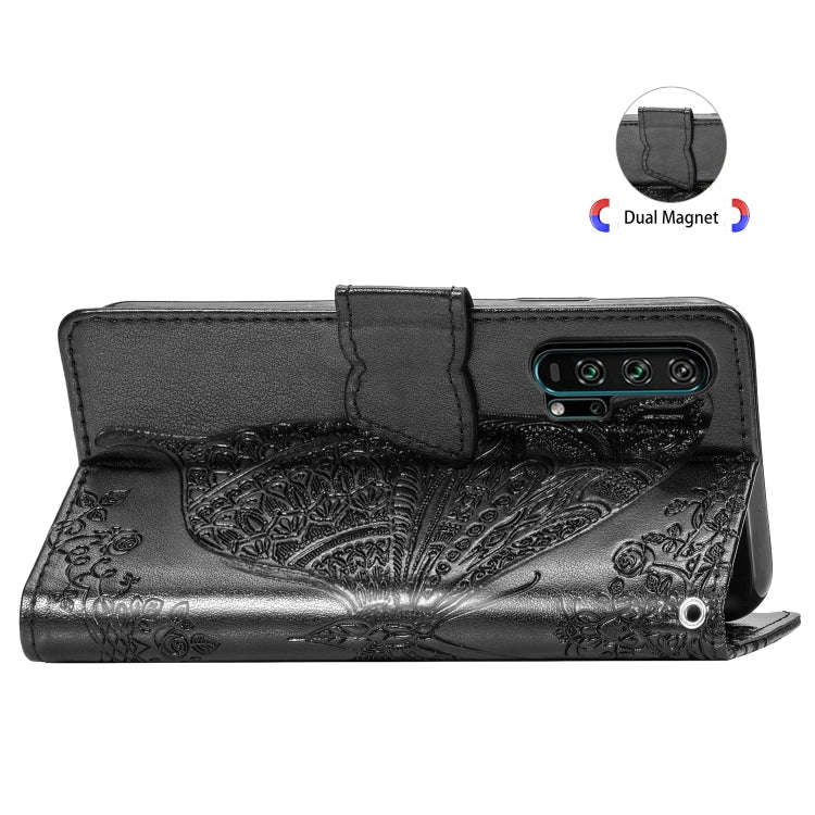 Butterfly Love Flowers Embossing Horizontal Flip Leather Case For Huawei Honor 20 Pro with Holder...