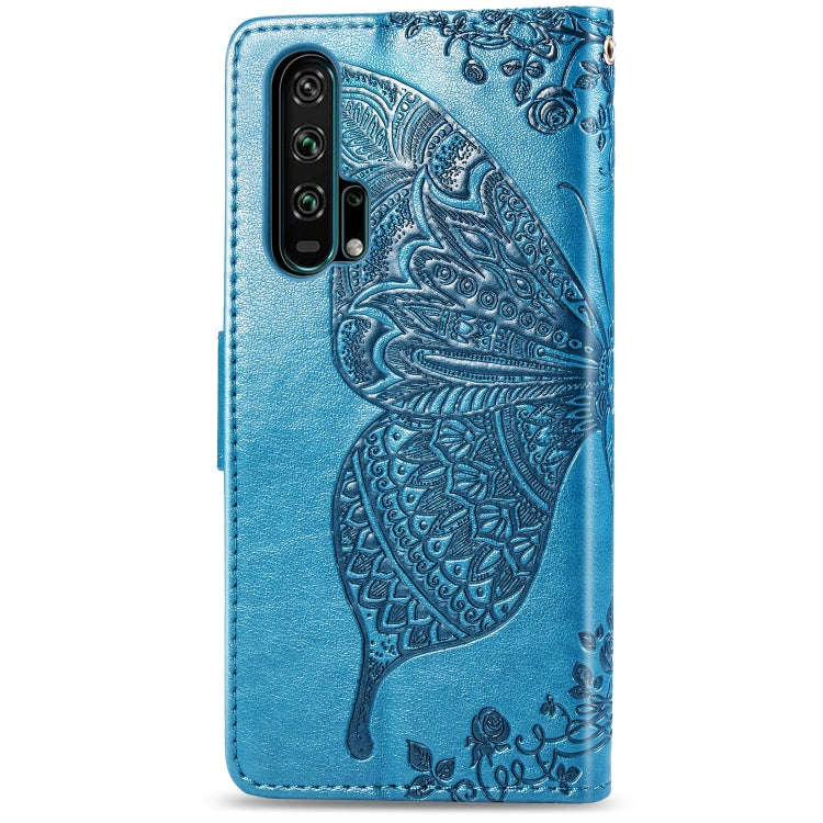 Butterfly Love Flowers Embossing Horizontal Flip Leather Case For Huawei Honor 20 Pro with Holder...