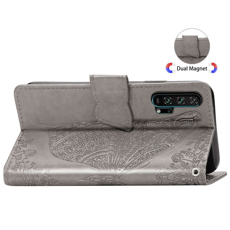 Butterfly Love Flowers Embossing Horizontal Flip Leather Case For Huawei Honor 20 Pro with Holder...
