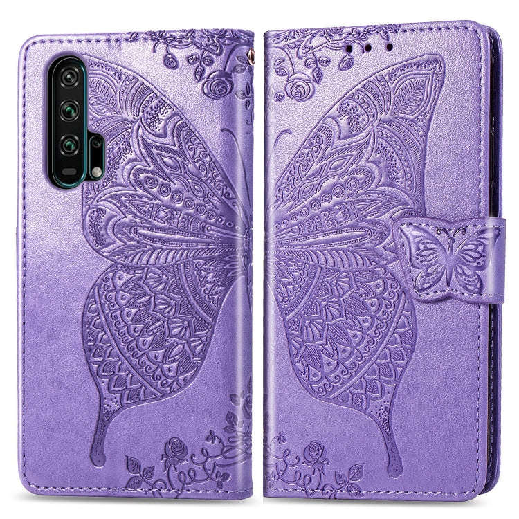 Butterfly Love Flowers Embossing Horizontal Flip Leather Case For Huawei Honor 20 Pro with Holder...