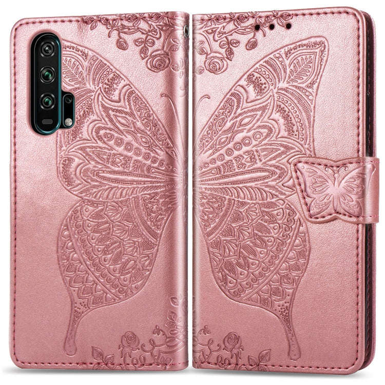 Butterfly Love Flowers Embossing Horizontal Flip Leather Case For Huawei Honor 20 Pro with Holder...