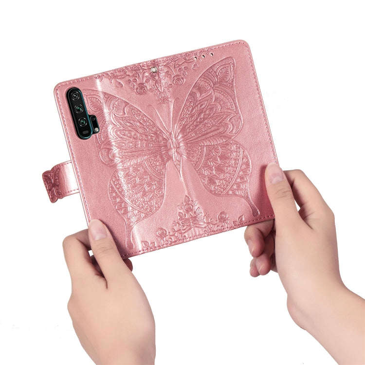Butterfly Love Flowers Embossing Horizontal Flip Leather Case For Huawei Honor 20 Pro with Holder...