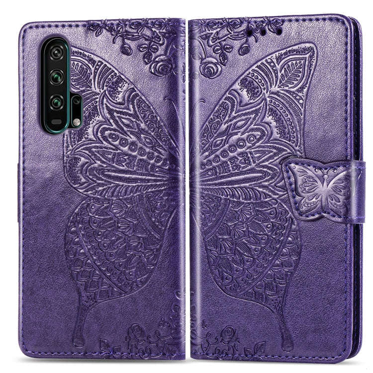 Butterfly Love Flowers Embossing Horizontal Flip Leather Case For Huawei Honor 20 Pro with Holder...