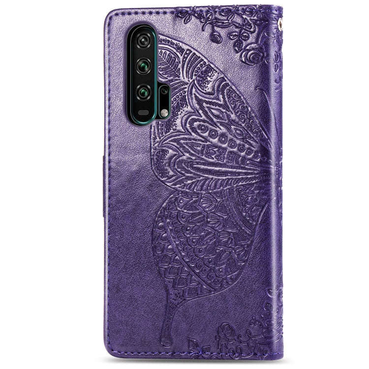 Butterfly Love Flowers Embossing Horizontal Flip Leather Case For Huawei Honor 20 Pro with Holder...