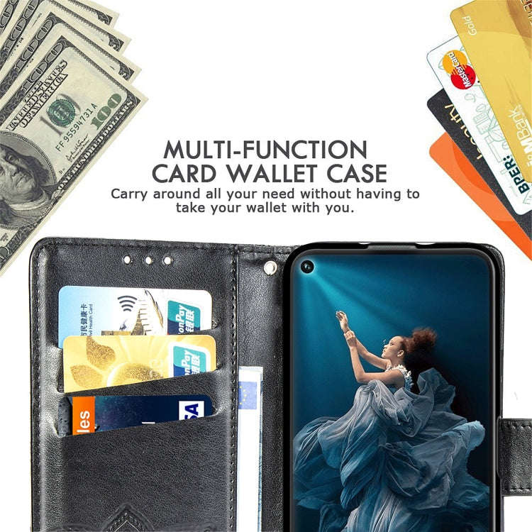 Butterfly Love Flowers Embossing Horizontal Flip Leather Case For Huawei Honor 20 Pro with Holder...