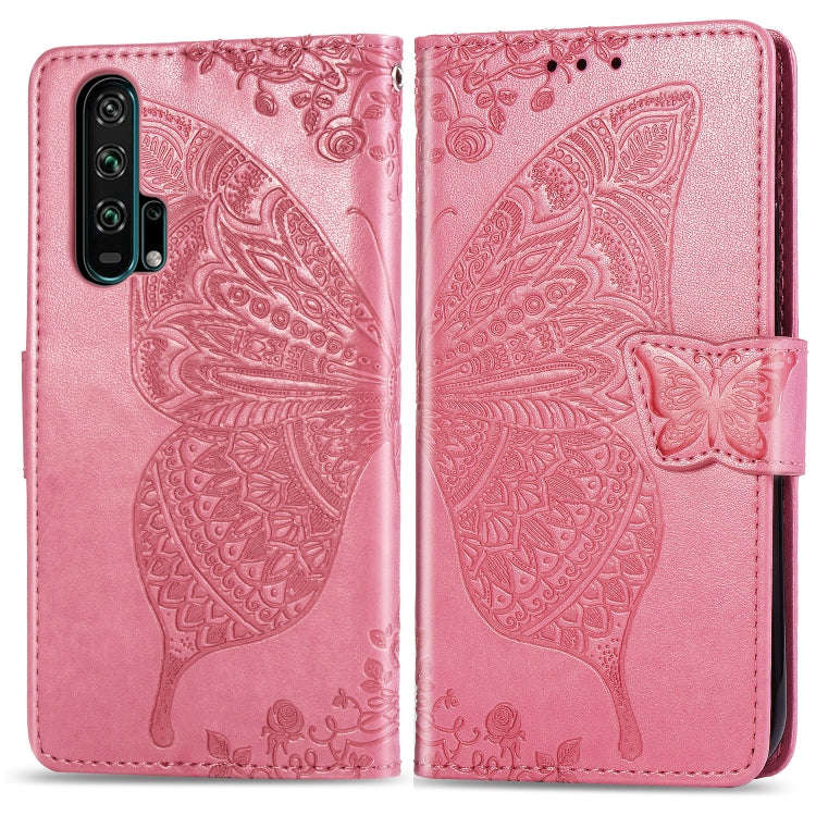 Butterfly Love Flowers Embossing Horizontal Flip Leather Case For Huawei Honor 20 Pro with Holder...