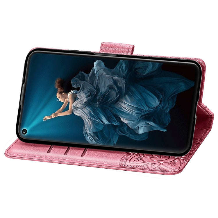 Butterfly Love Flowers Embossing Horizontal Flip Leather Case For Huawei Honor 20 Pro with Holder...