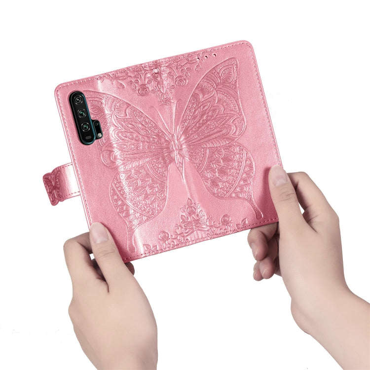Butterfly Love Flowers Embossing Horizontal Flip Leather Case For Huawei Honor 20 Pro with Holder...