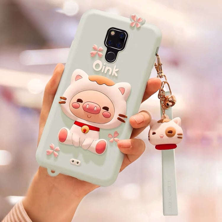 Full Package Anti-falling Silicone Sleeve for Huawei Mate 20Lovely pig(Green)