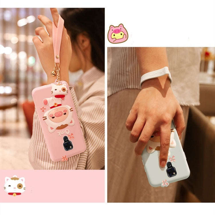 Full Package Anti-falling Silicone Sleeve for Huawei Mate 20Lovely pig(Green)