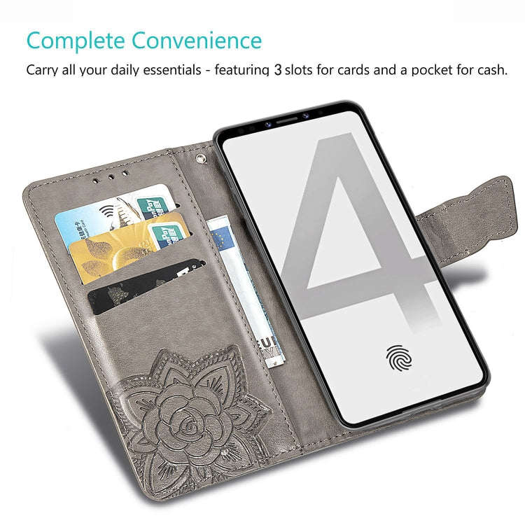 Butterfly Love Flowers Embossing Horizontal Flip Leather Case For Google Pixel 4 with Holder & Ca...