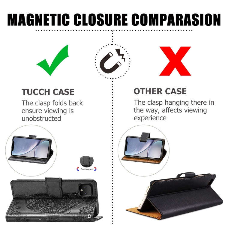 Butterfly Love Flowers Embossing Horizontal Flip Leather Case For Google Pixel 4 with Holder & Ca...