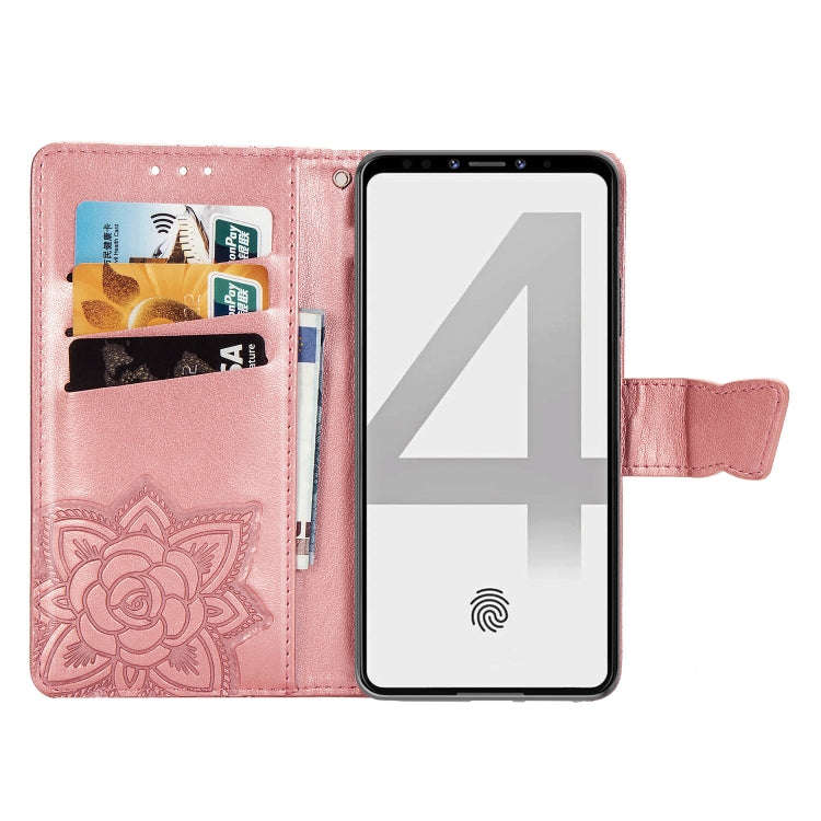 Butterfly Love Flowers Embossing Horizontal Flip Leather Case For Google Pixel 4 with Holder & Ca...