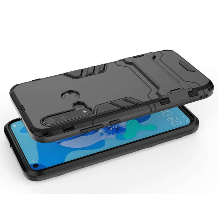 Shockproof PC + TPU Case for Huawei P20lite 2019/Nova5i, with Holder(Red)