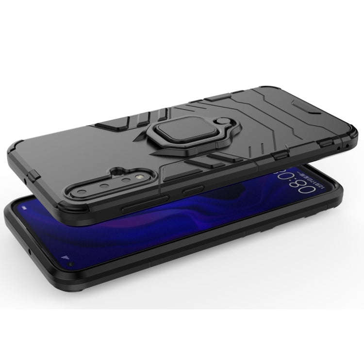 PC + TPU Shockproof Protective Case with Magnetic Ring Holder for Huawei Nova 5 / Nova 5 Pro(Navy...