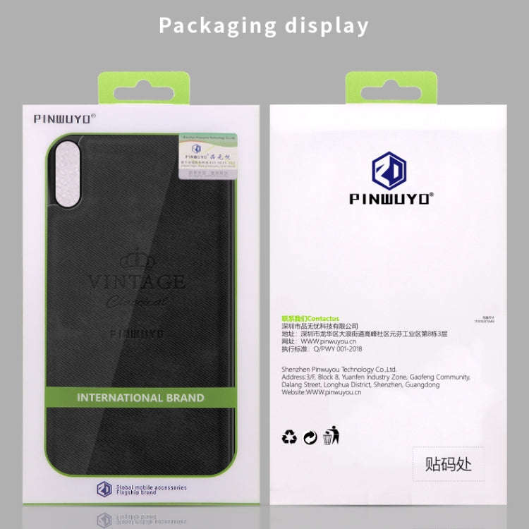 PINWUYO Shockproof Waterproof Full Coverage TPU + PU cloth+Anti-shock cotton Protective Case  for...