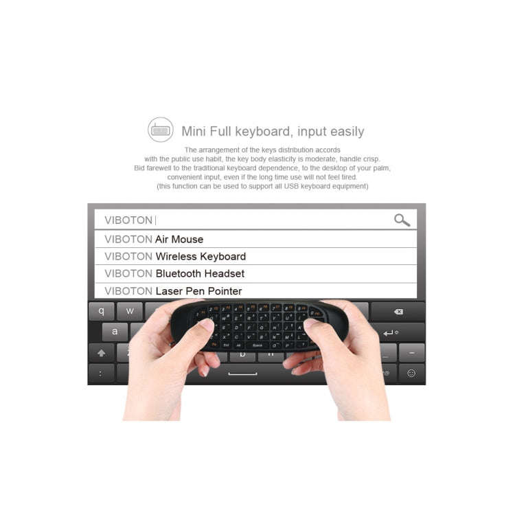 C120 2.4G Mini Keyboard Wireless Remote Mouse with 3-Gyro & 3-Gravity Sensor for PC / HTPC / IPTV...
