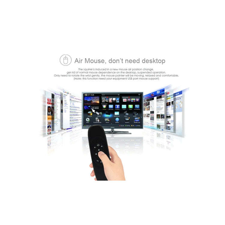 C120 2.4G Mini Keyboard Wireless Remote Mouse with 3-Gyro & 3-Gravity Sensor for PC / HTPC / IPTV...