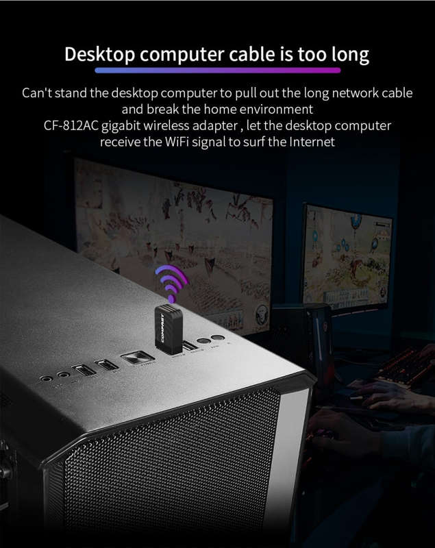 COMFAST CF-812AC 1300 Mbps Dual Band Mini USB WiFi Adapter