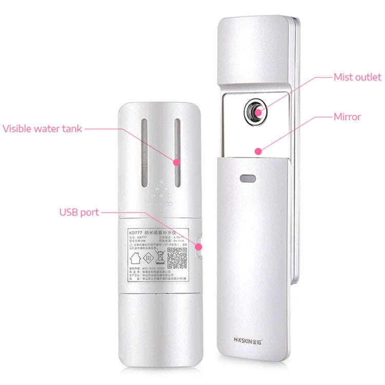 K-SKIN KD777 Nano Cool Facial Sprayer Handheld Portable Skincare Humidifier Skin Care Automatic A...